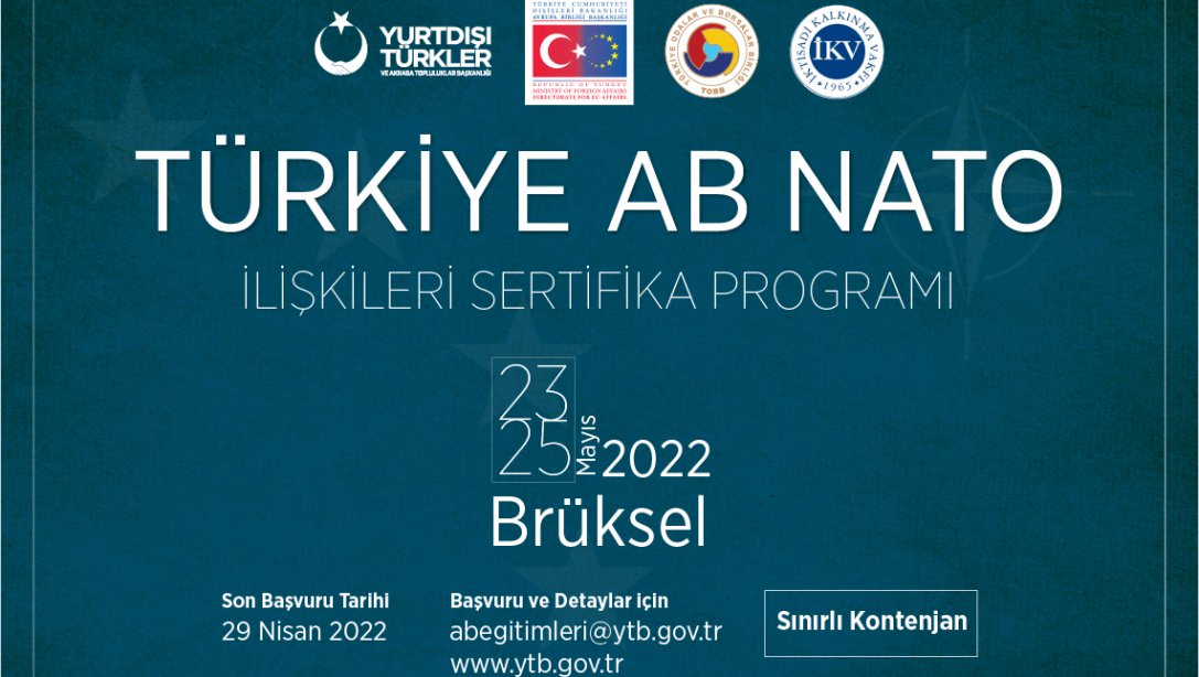 Türkiye-AB-NATO Sertifikalı Eğitim Programı Brüksel'de Başlıyor