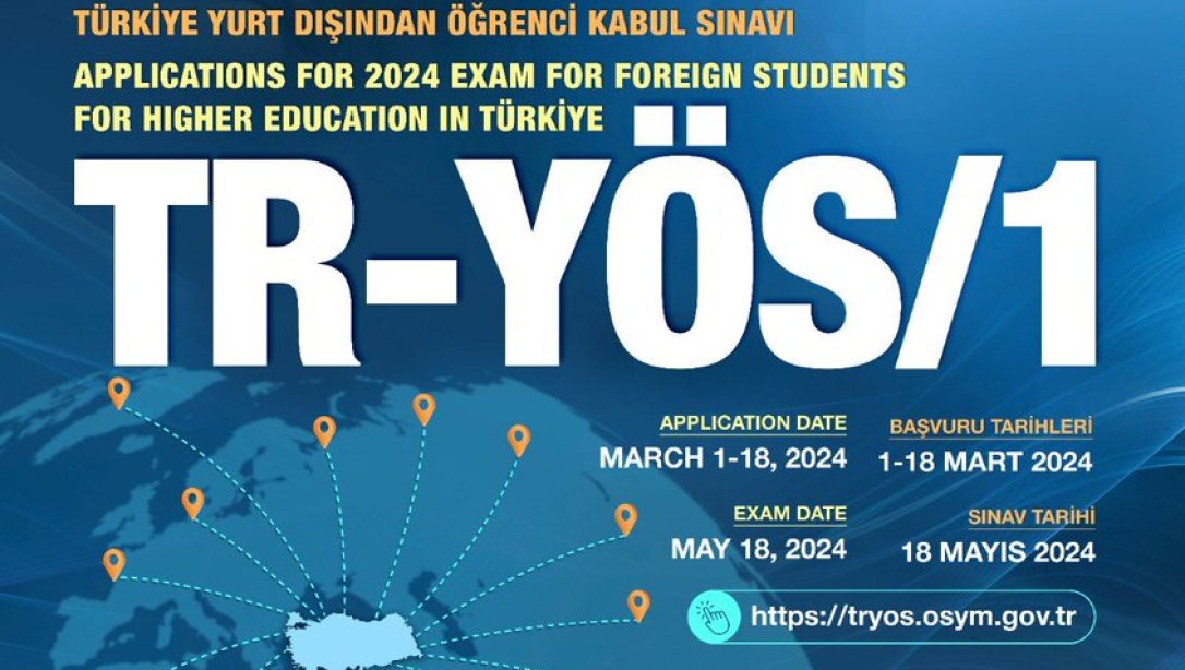 2024 Türkiye Yurt Dışından Öğrenci Kabul Sınavı 18 Mart 2024'te yapılacaktır.  Başvuru tarihleri: 1-18 Mart 2024 